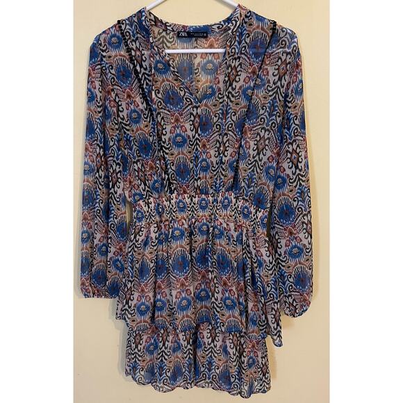 Women’s Zara boho elastic waist dress size small - Picture 1 of 4
